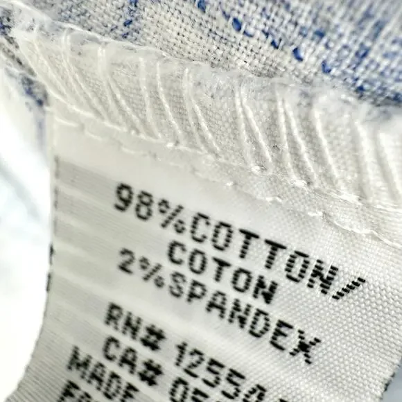 Habitat Sz Small Blue White Crinkle Fabric Wearable Art to Wear Blouse Shirt Top - Picture 6 of 7